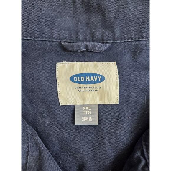 Old Navy Woman's Light Weight Jacket Blue Size XXL Zip-Up 4 Pockets Utility - Picture 4 of 8